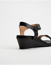 Mia Vita - Nadia Wedge Sandal - Black