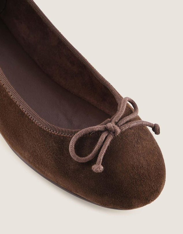 Shelly Shen - Poet Ballet Flats Brown Suede