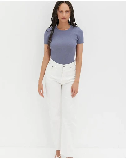 Style Addict - Knit October Short Sleeve Bodysuit