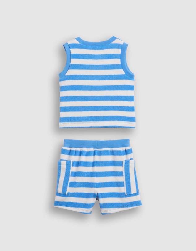 GAP - Sleeveless Embroidered Terry Tank Shorts Set - Babies