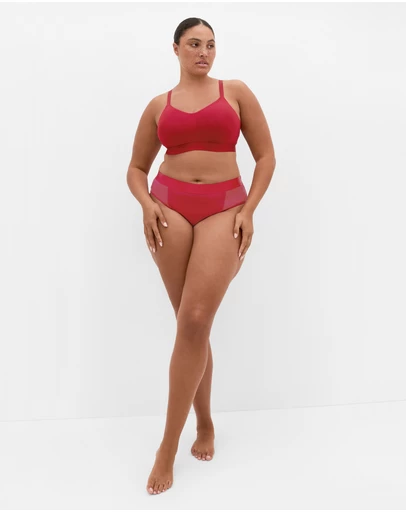 City Chic - Plus size Signature CCX Wireless Bra - shiraz