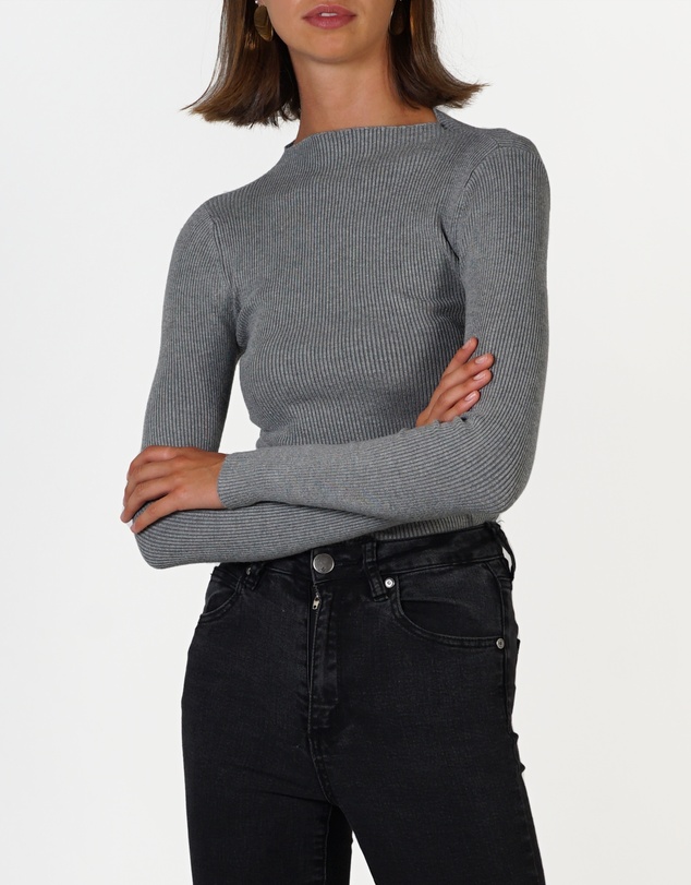 Lydan The Label - Mock Neck Long Sleeve Knit