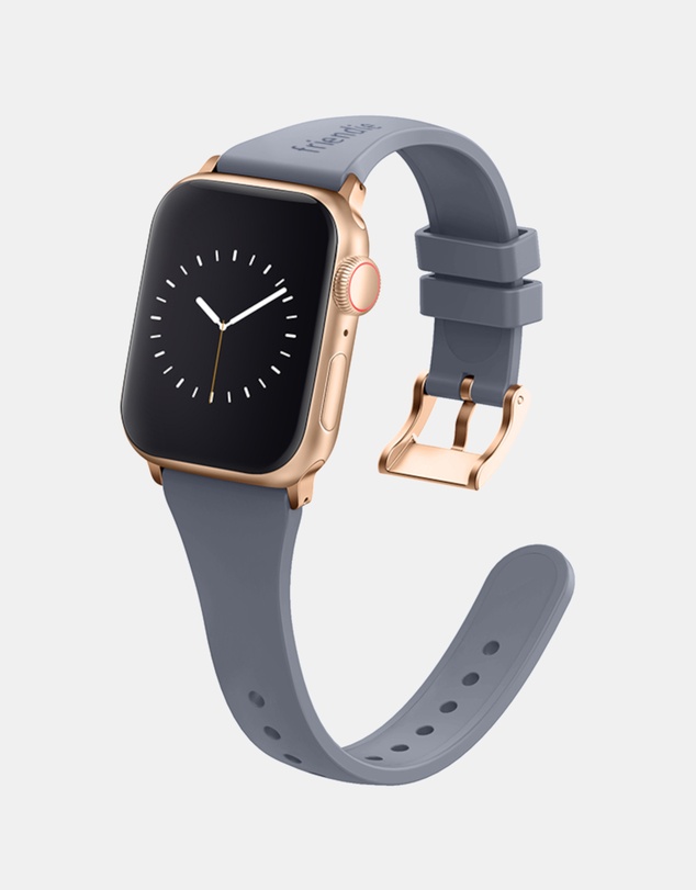 Friendie - Slim Silicone Band with Classic Gold Buckle – The Gippsland – Apple Compatible