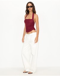 Dazie - Pearl Mesh Halter Top