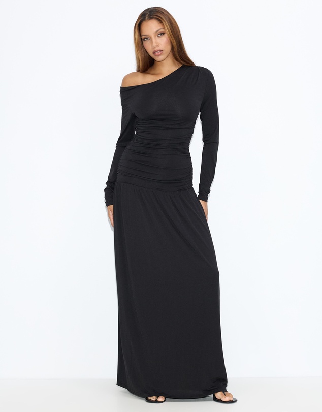Dazie - She's All That LS Jersey Maxi Dress