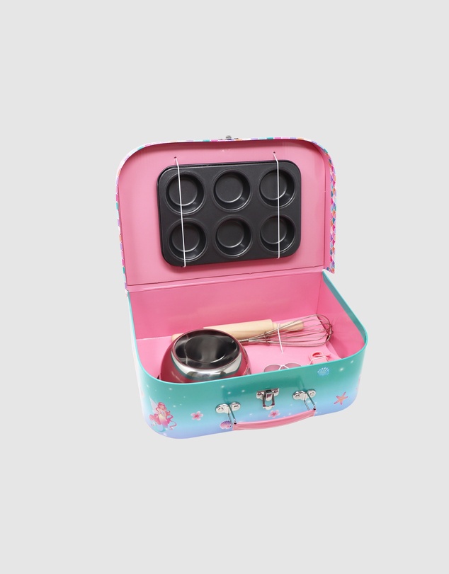 Pink Poppy - Shimmering Mermaid 6 Piece Kids Baking Set & Carry Case