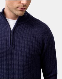 Brooksfield - Half Zipped Knit