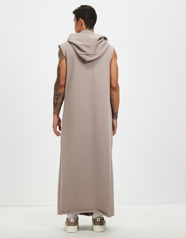 Surrounded By Ghosts - The Purpurite Long Hooded Fleece Sleeveless Cardigan