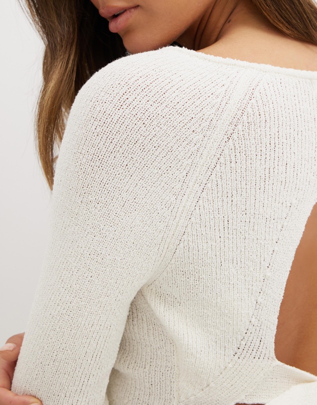 Dazie - Twinkle Tie Back Knit Top