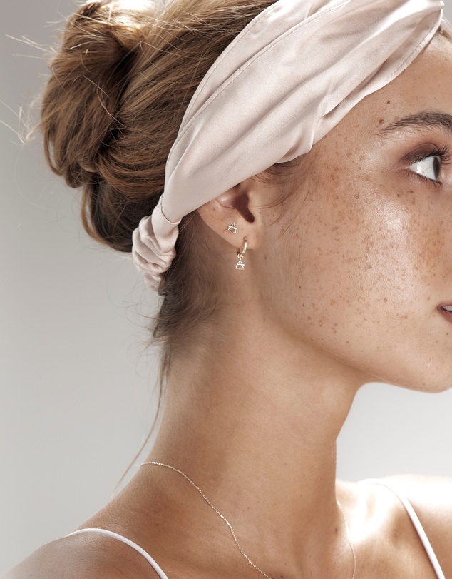 Luna Rae - Solid Gold - Air Element Diamond Hoops