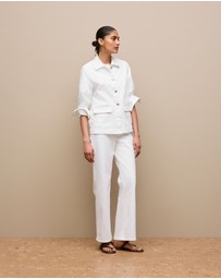 Trenery - Pocket Detail Denim Jacket in White