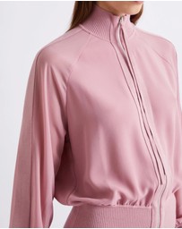 Marella - Blush Zip-Up Blouse