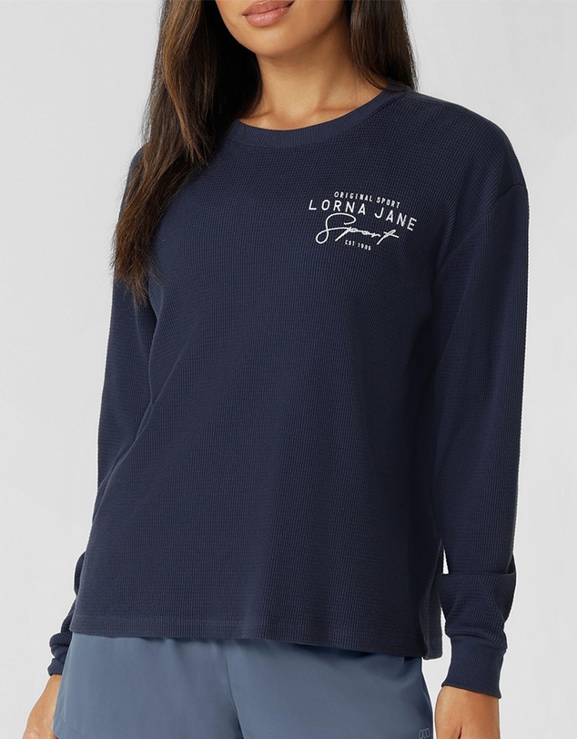 Lorna Jane - Everyday Ease Waffle Long Sleeve T-Shirt
