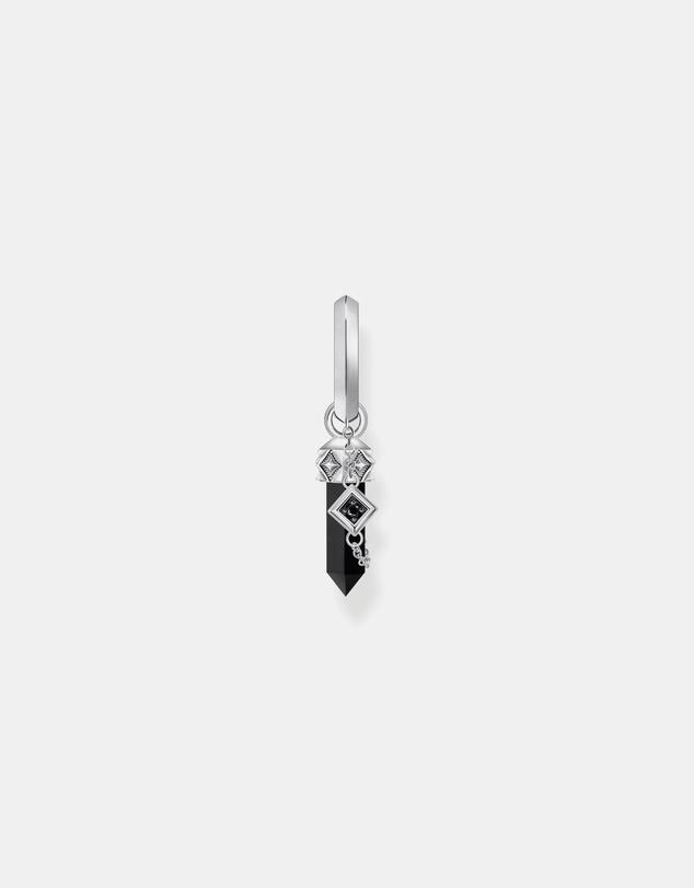 THOMAS SABO - Crystal Single Hoop Earring with Black Onyx