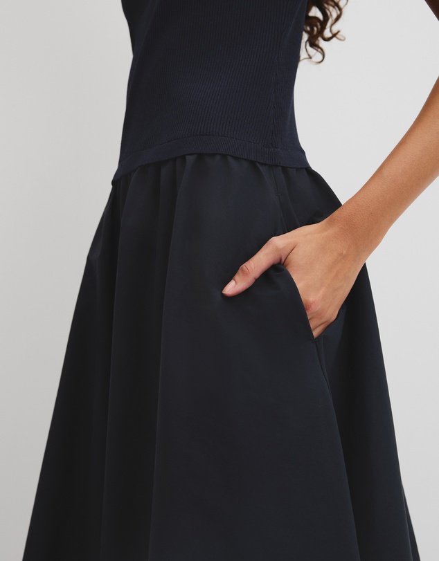 Country Road - Mix Media Knit Dress