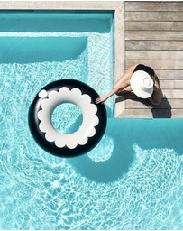 &Sunday - Scallop Oversized Inflatable Pool Tube Float- Black