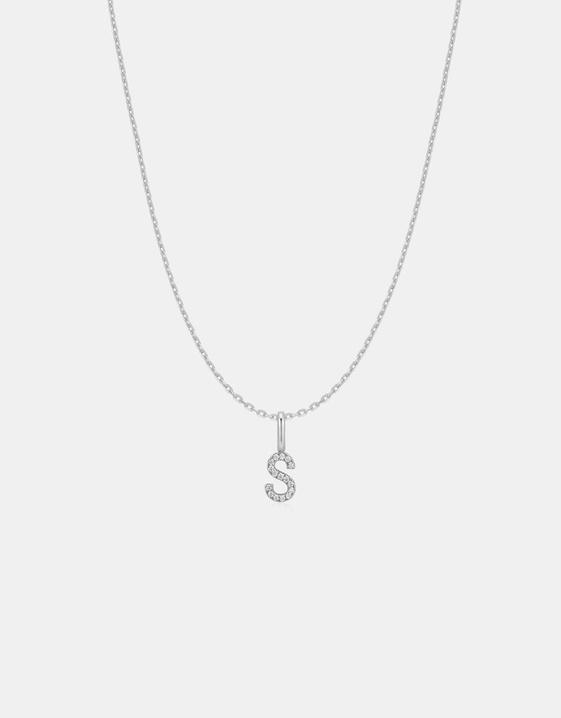 Ania Haie - Ania Haie Silver Letter S Initial Necklace