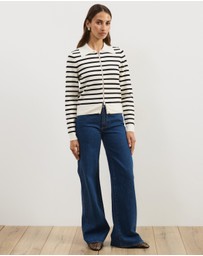 Atmos&Here - Delilah Long Sleeve Double Ended Zipped Knit Jacket