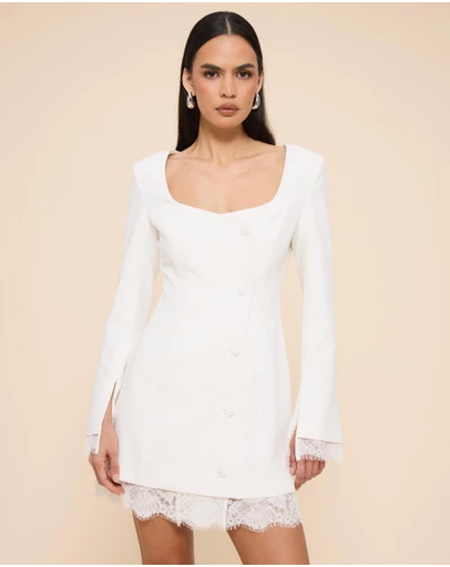CHANCERY - Florence Scooped Neckline Mini Blazer Dress