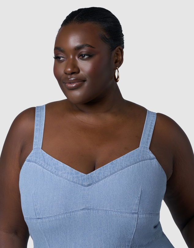 Indigo Tonic - Miki Denim Flared Midi Dress