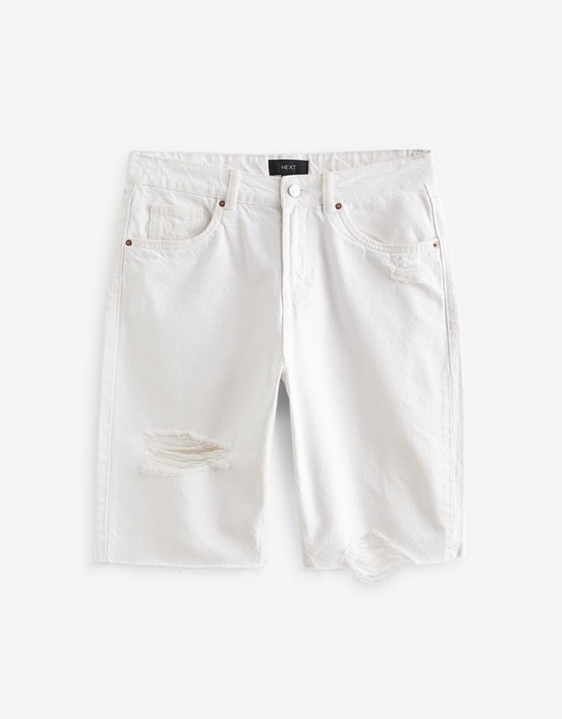 NEXT - Ripped Denim Bermuda Shorts