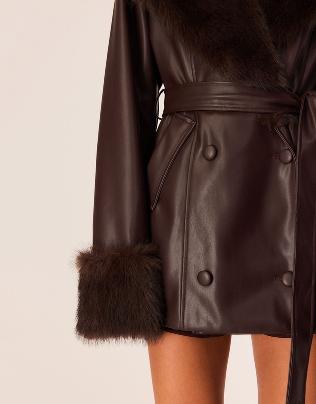 SNDYS - Celina Faux Fur Leather Jacket