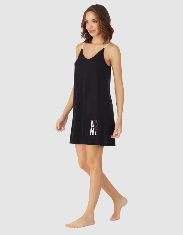 DKNY - Cotton & Viscose Jersey Short Chemise Nightgown