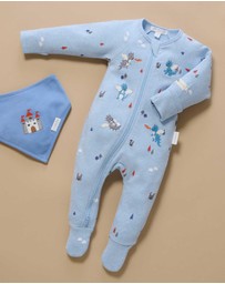 Purebaby - Thick Zip Growsuit -Kids-Babies