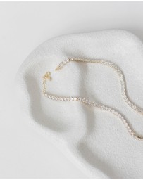 The White Collection - Tiffany - Modern Gold Bridal Necklace