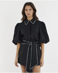 Amelius - Chloe Stitch Detail Linen Shirt