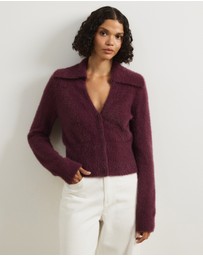 Atmos&Here - Adella V-Neck Polo Cardigan