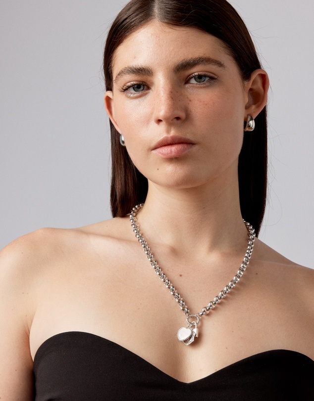 Michael Hill - Mother of Pearl Love Heart Pendant in Sterling Silver