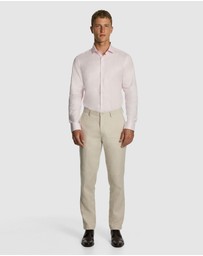 yd. - Clubman Pure Cotton Twill Slim Fit Dress Shirt