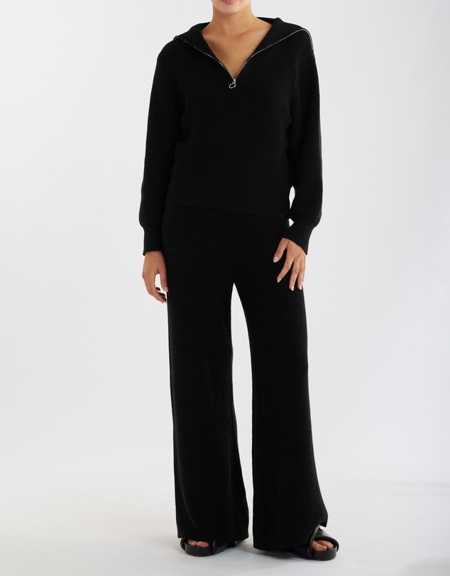 Amelius - Eline Knit Quarter Zip Polo