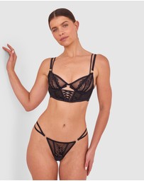 Bras N Things - Night Games Eyes On Me String - Black