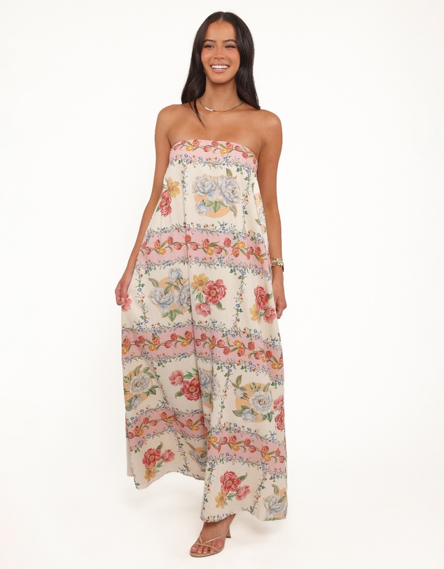Petal & Pup - Amora Strapless Maxi Dress - Rose Tile