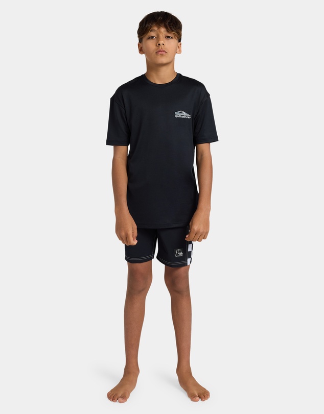 Quiksilver - Boys 8 to 16 Carbon Short Sleeve Rashguard