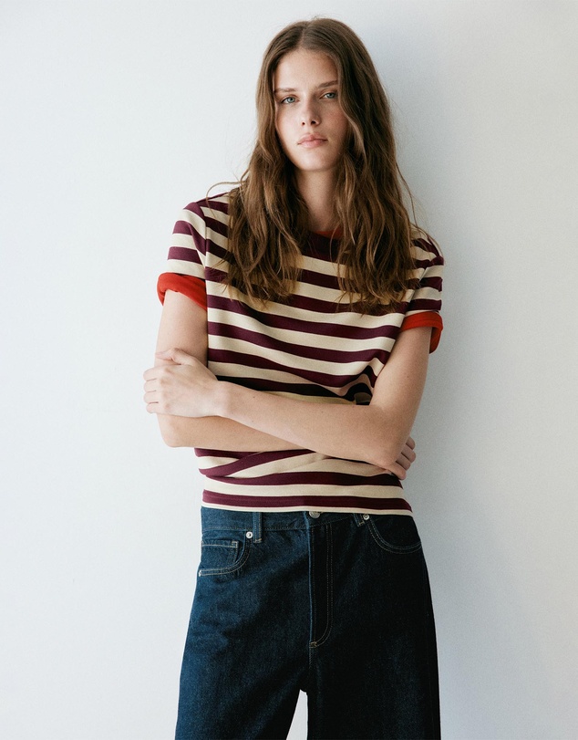 M.N.G - Striped Short-Sleeved T-Shirt