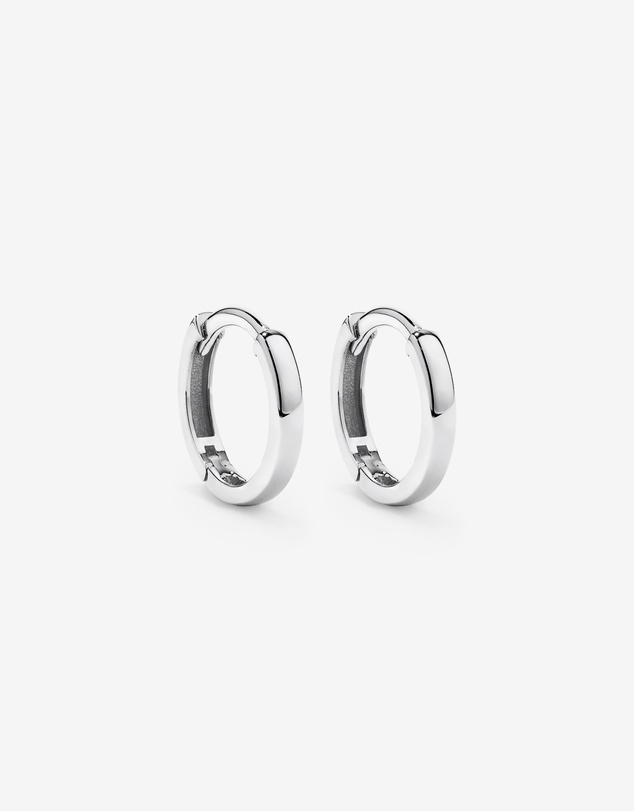 Michael Hill - 10mm Small Polished Huggie Earrings in Sterling Silver