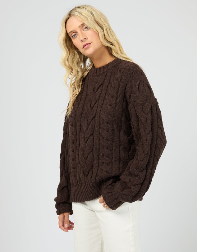 All About Eve - Higgins Cable Knit Brown
