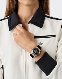 adidas Originals - Expression Three Steel Black Silicone Watch
