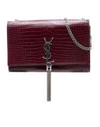 Pre-Loved by Azura Reborn - Pre-Loved Medium Croc Embossed Leather Monogram Kate Tassel Crossbody