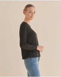Amelius - Priya Long Sleeve Linen Jersey Top