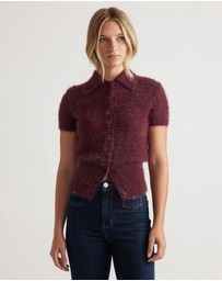 Decjuba - Rosie Fluffy Knit Polo Tee