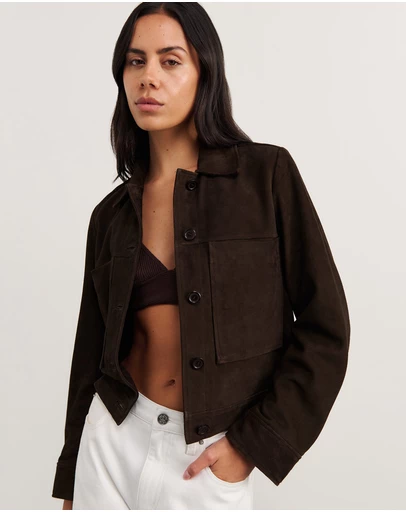 Jag - Ophelia Suede Crop Shacket