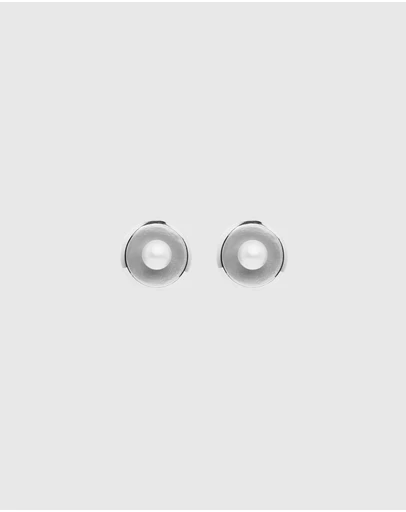 Najo - Capri Silver and Pearl Earrings