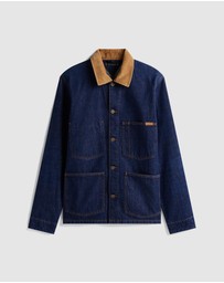 Tommy Hilfiger - Corduroy Collar Denim Chore Jacket