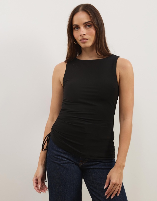 Atmos&Here - June Gathered Waist Mesh Tank