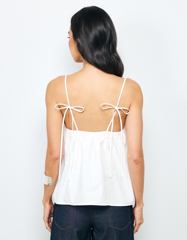 AERE - Zara Ruched Poplin Top