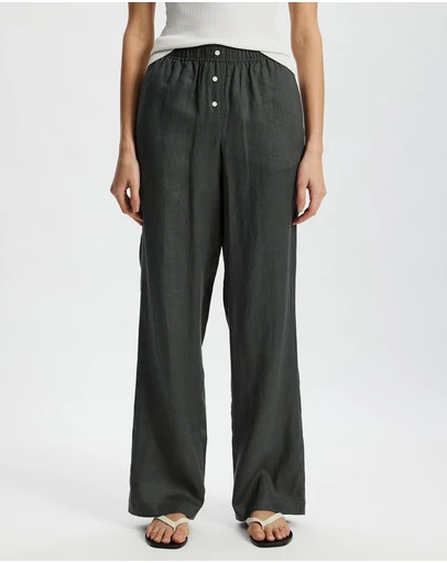White By FTL - Robin Linen Pants